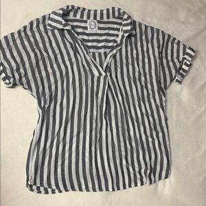 Striped Black and White Blouse